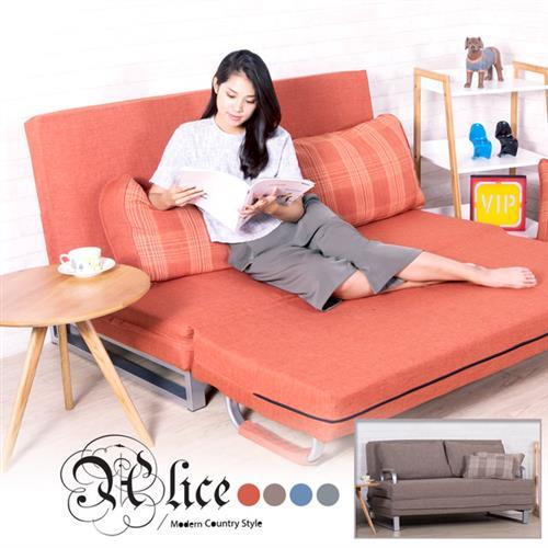 【Banners life】Alice愛麗絲雙人六段式摺疊沙發床(雙人沙發/沙發床/獨立筒床墊)