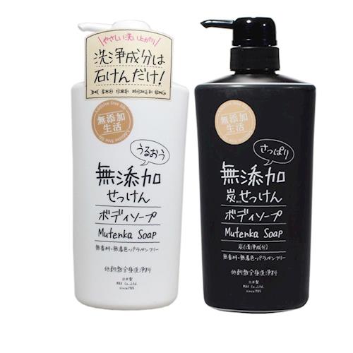 日本 SOAP MAX 無添加沐浴乳500mlX2入(黑+白)