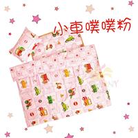 【Sunnybaby生活館】兒童涼被三件組(涼被+小枕頭+軟墊)-小車噗噗-粉