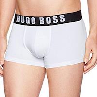 HUGO BOSS 男時尚LOGO彈力白色四角內著(預購)