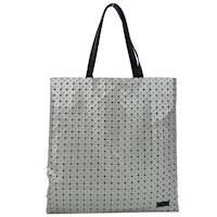 ISSEY MIYAKE 三宅一生 BAOBAO金屬幾何皮質肩背包(銀)
