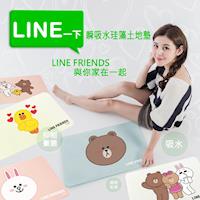 LINE FRIENDS獨家官方授權!珪藻土吸水地墊