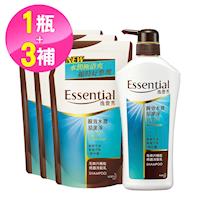 逸萱秀 瞬效水潤易潔淨洗髮乳700ml+補充包550ml(3入)