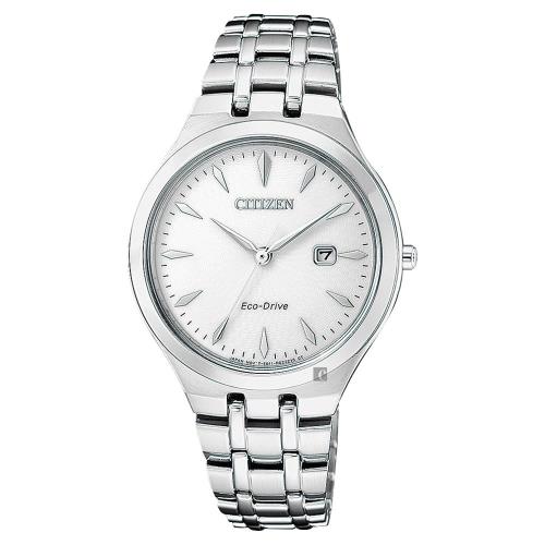 CITIZEN 星辰 Eco-Drive 光動能菱形時標女錶 銀 32mm EW2490-80B