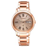 【CITIZEN 星辰】亞洲限定xC甜美知性光動能計時女用腕錶-玫瑰金(EW2422-55X)