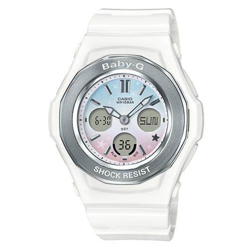 【CASIO】BABY-G 天馬行空純淨運動錶-白 (BGA-100ST-7A)