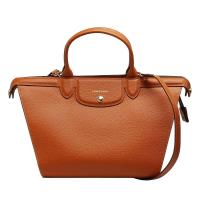 LONGCHAMP LE PLIAGE Heritage紀念款牛皮手提/斜背微笑包(駝色)