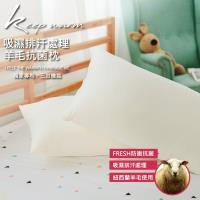 伊柔寢飾 MIT台灣製造 吸濕排汗處理/三效機能 / 羊毛抗菌枕 1入