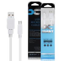 X_mart MicroUSB 1M/100cm 6A高速充電傳輸線(台灣製)國際UL認證-黑色/白色