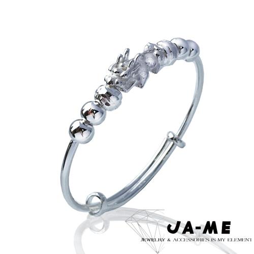 【JA-ME】999千足銀招財貔貅手鐲
