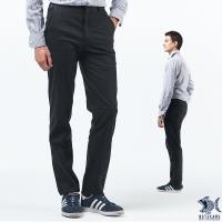 【NST Jeans】經典Black系列 細直紋三折壓紋斜口袋休閒褲(中腰) 397(66493)