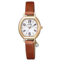 CITIZEN 星辰 Wicca 公主系列太陽能水晶吊飾女錶 金框 23.5mm KP2-523-10
