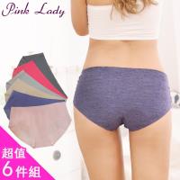 【PINK LADY】 簡約素面 無痕透氣蠶絲內褲699(6件組)