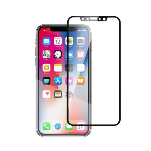 iPhoneX 3D曲面9H鋼化玻璃保護貼(黑)