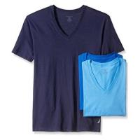 NAUTICA 男時尚藍色系V領短袖內衣混搭3件組(預購)
