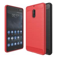 【YANGYI揚邑】NOKIA 6 5.5吋碳纖維拉絲紋軟殼散熱防震抗摔手機殼
