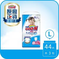 GOO.N日本大王尿布 女褲型L-境內版透氣舒柔(44片X3串)(新舊版隨機出貨)