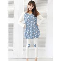可愛小貓咪長袖居家服套組 (上衣+長褲)
