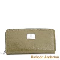 任-【Kinloch Anderson 金安德森】單拉鍊長夾 多功能夾層-松石綠(KA310105GRF)