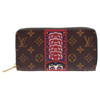LV M67258 ZIPPY經典MONOGRAM帆布歌舞伎圖騰Kabuki貼紙拉鍊長夾