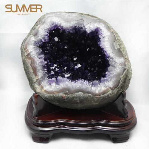 【SUMMER寶石】5A+等級ESP烏拉圭原皮紫晶洞《8KG》(OS16)