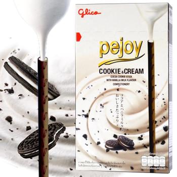 glico固力果 pejoy 爆漿香草黑餅乾巧克力x12盒