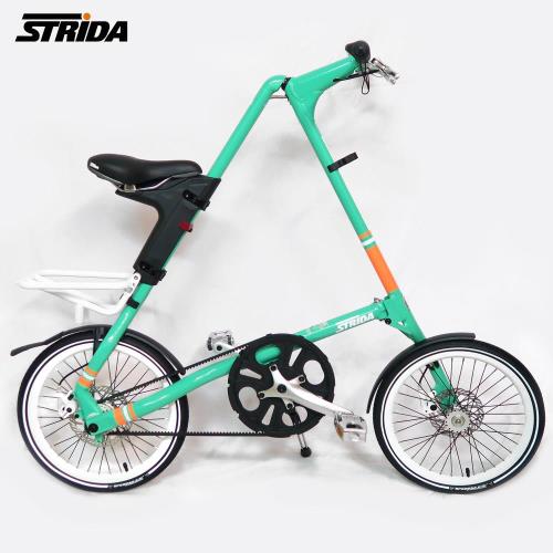 STRiDA 速立達 18吋SX 碟剎折疊單車(三角形單車)前後叉截色橘-薄荷綠