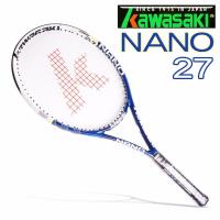 Kawasaki NANO27 專業全碳穿線網球拍(綠藍)