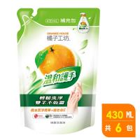 橘子工坊 溫和護手碗盤洗滌液補充包430ml x6包