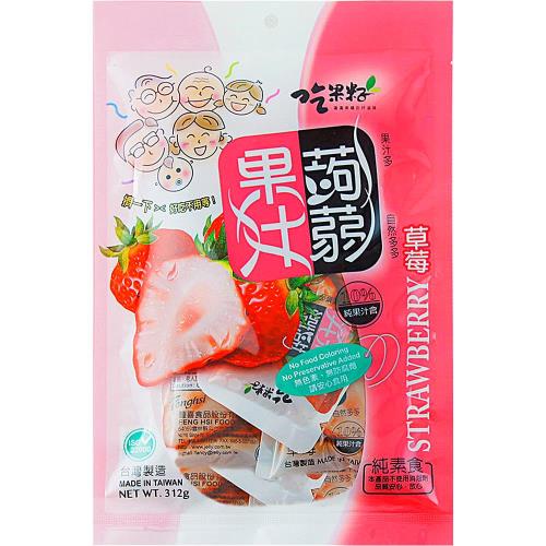 【吃果籽】吃果籽蒟蒻果凍10包(12個/包)-草莓
