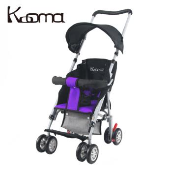 KOOMA 新款超輕巧輕便推車(椅背可調)附置物籃-紫 