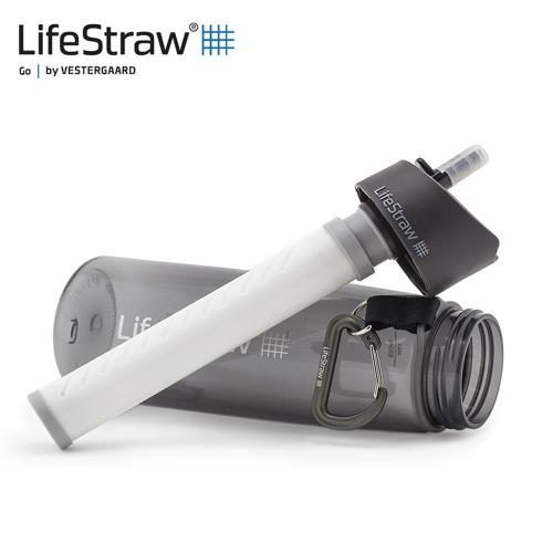 LifeStraw Go二段式過濾生命淨水瓶 650ml 灰色