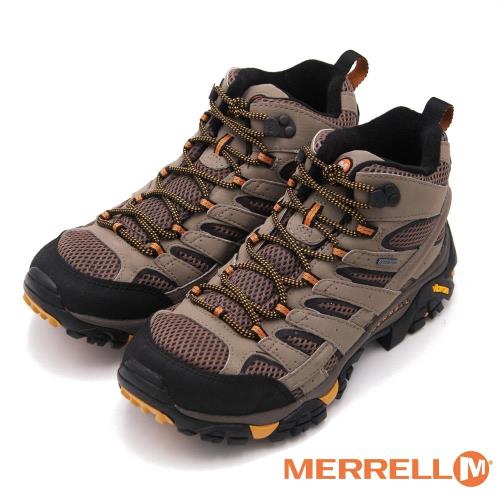 MERRELL MOAB 2 MID GORE-TEX防水登山多功能高筒 男鞋-棕