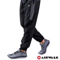 【AIRWALK】男款縮口風衣長褲-男-黑色