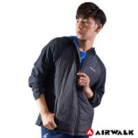 【AIRWALK】男款連帽拼接鋪棉外套-男-黑色