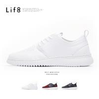 Life8-Casual 飛織布 拼接混搭休閒鞋-白灰/酒紅/黑灰-09751