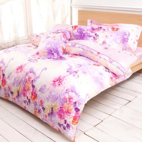 Betrise 戀鵝湖泊 特大 100%天絲TENCEL四件式鋪棉兩用被床包組