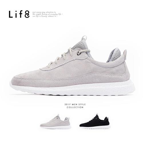 Life8-Sport 豚巴戈 襪套式 尊爵太空運動鞋-灰色/黑色-09750