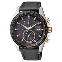 CITIZEN 星辰 光動能電波鈦金屬手錶-黑皮帶 42mm AT8158-14H