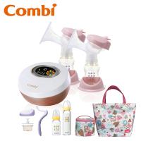 日本Combi 雙邊吸乳器+玻璃奶瓶(1+1)組+春漾手提包組