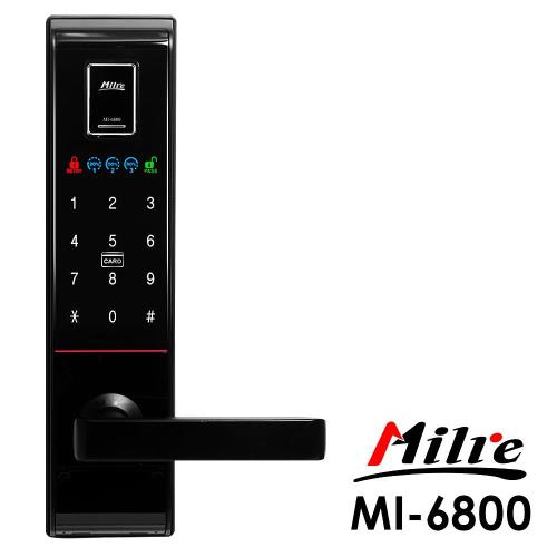 Milre 美樂四合一密碼/指紋/卡片/鑰匙智能電子門鎖(MI-6800)(黑色)(附基本安裝)