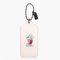 COACH 造型飾品 皮革 / 吊飾 / 鑰匙圈(米奇限定款)_白色
