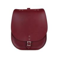 【The Leather Satchel Co.】英國原裝手工牛皮馬鞍後揹包 精湛工藝 新款磁釦設計方便開啟(葡萄紅)