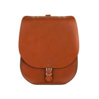 【The Leather Satchel Co.】英國原裝手工牛皮馬鞍後揹包 精湛工藝 新款磁釦設計方便開啟(倫敦棕)