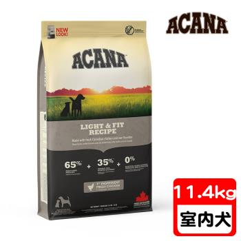 ACANA愛肯拿 無穀低卡犬 狗飼料配方 雞肉+蔬果 11.4公斤*1