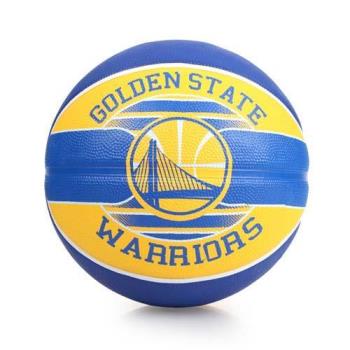 SPALDING 勇士 WARRIORS 籃球-戶外 NBA 隊徽球 斯伯丁 藍黃