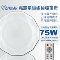 亮博士LED亮麗星鑽吸頂燈75W適合5~8坪遙控調光調色 附遙控器