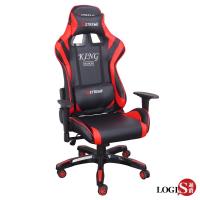 【LOGIS】ESPORTS同盟火焰黑皮面電競椅 電腦椅 主管椅 賽車椅 皮椅 DIY1618