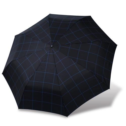 RAINSTORY雨傘-雅致藍格抗UV雙人自動傘