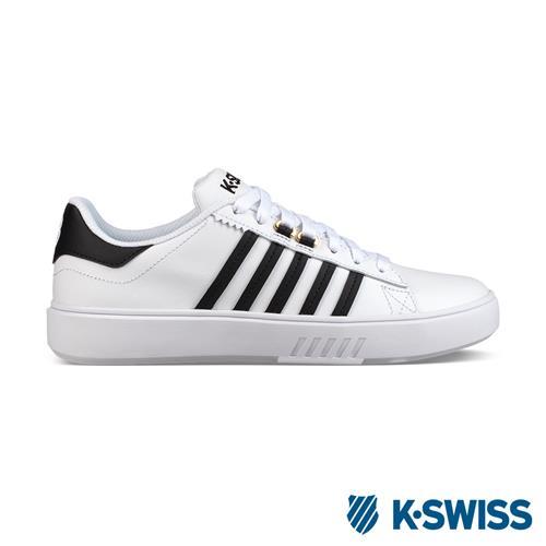 K-Swiss Pershing Court CMF休閒運動鞋-女-白/黑